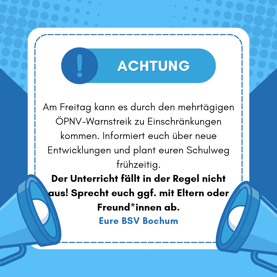 ⚠️ Warnstreik – ÖPNV fällt aus!